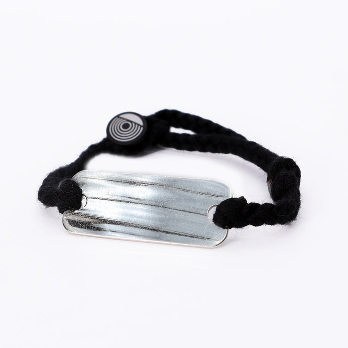 Silver 12 Bar - Reclaimed Cymbal Bracelet