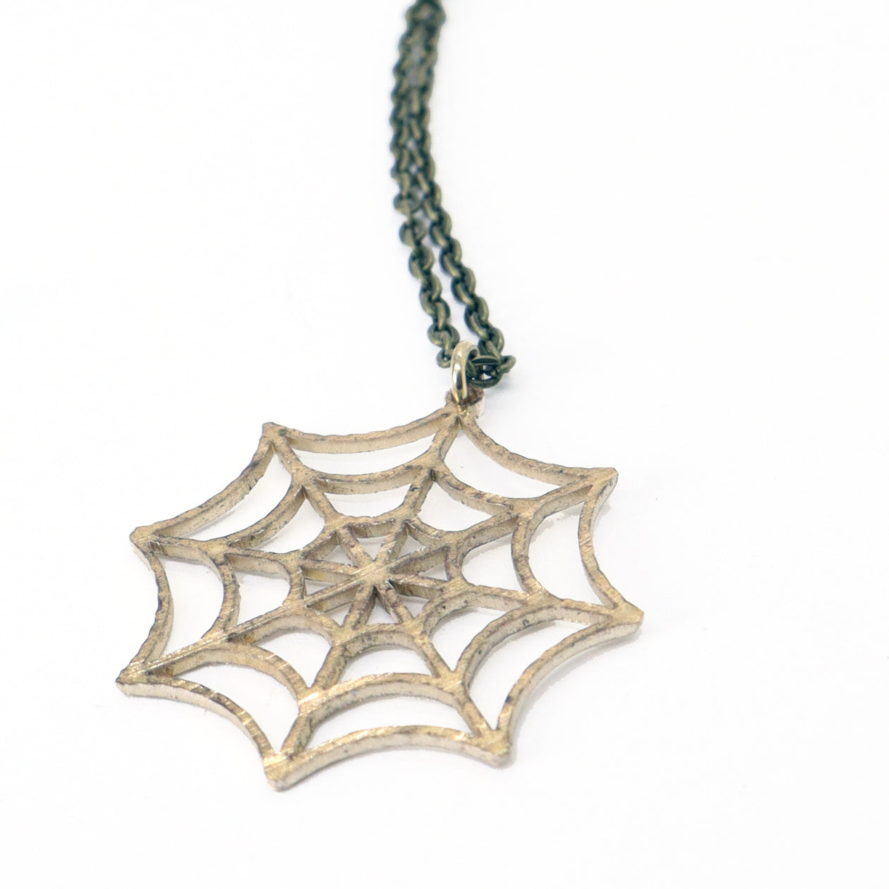Spiderweb - Reclaimed Cymbal Necklace