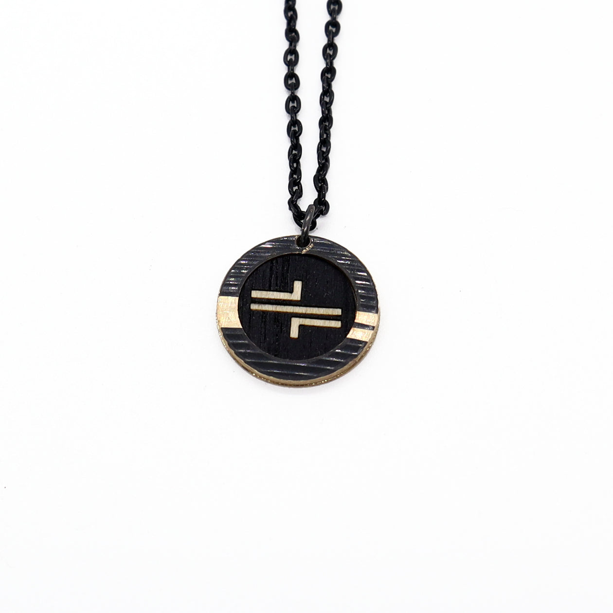 Thrice Dark Inlay - Reclaimed Cymbal Necklace