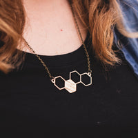 Load image into Gallery viewer, Hexagon - Reclaimed Cymbal Necklace