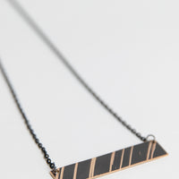 Load image into Gallery viewer, Dark Bar - Reclaimed Cymbal Necklace