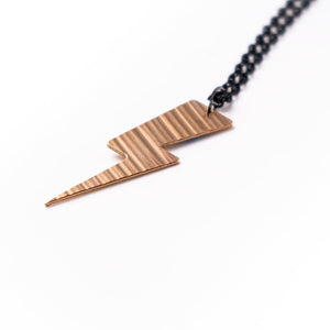 Bolt - Reclaimed Cymbal Necklace