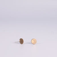 Load image into Gallery viewer, Circle Stud - Reclaimed Cymbal Earrings