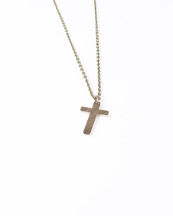 Cross - Reclaimed Cymbal Necklace