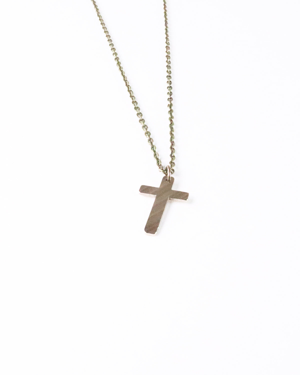 Cross - Reclaimed Cymbal Necklace
