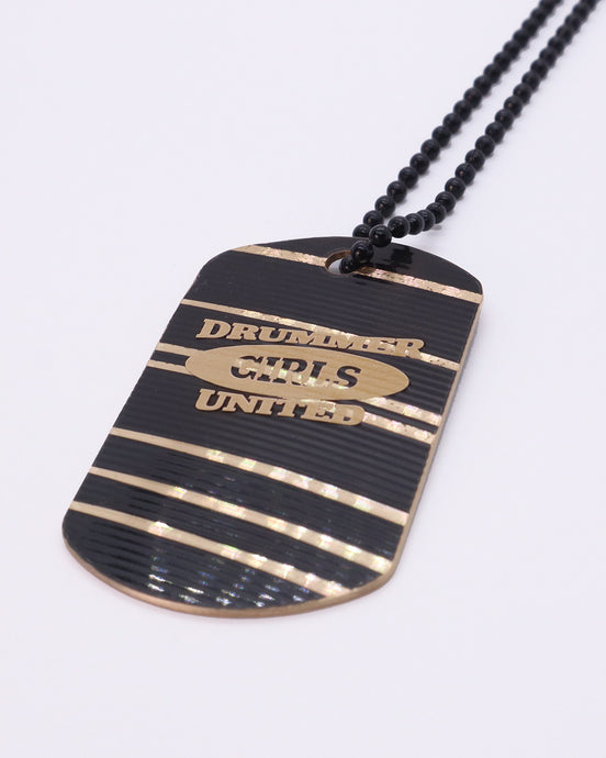 Drummer Girls United 2022 Dogtag - Reclaimed Cymbal Necklace