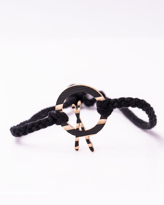 Dark Cross Stick - Reclaimed Cymbal Bracelet