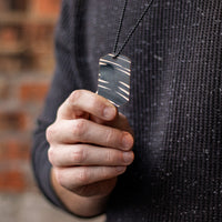 Load image into Gallery viewer, Dark Dogtag - Reclaimed Cymbal Necklace