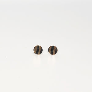 Dark Circle Stud - Reclaimed Cymbal Earrings