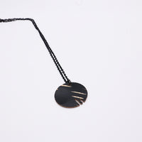Load image into Gallery viewer, Dark Circle Edge - Reclaimed Cymbal Necklace