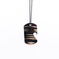 Load image into Gallery viewer, Dark Dogtag Chain  - Reclaimed Cymbal Bottle Opener