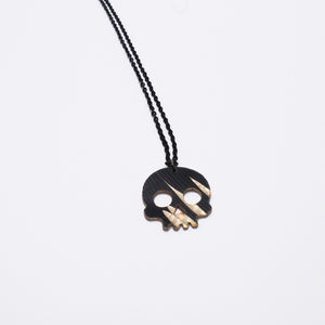 Dark Skull - Reclaimed Cymbal Necklace