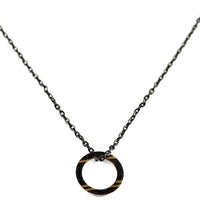 Load image into Gallery viewer, Dark Hoop - Reclaimed Cymbal Necklace