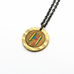 Skate Inlay - Reclaimed Cymbal Necklace