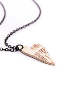 Heart - Reclaimed Cymbal Necklace