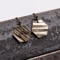 Load image into Gallery viewer, Honeycomb - Reclaimed Cymbal Earrings