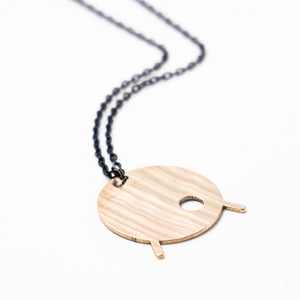 Kick Drum - Reclaimed Cymbal Necklace