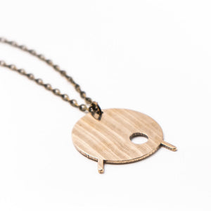 Kick Drum - Reclaimed Cymbal Necklace