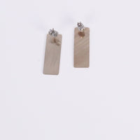 Load image into Gallery viewer, Long Bar - Reclaimed Cymbal Earrings