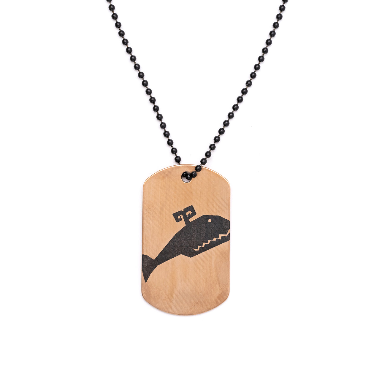 Matt Greiner Full Whale Dogtag - Reclaimed Cymbal Necklace