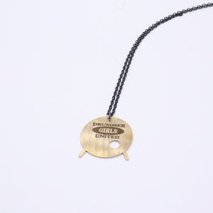 Drummer Girls United Kick Drum - Reclaimed Cymbal Necklace
