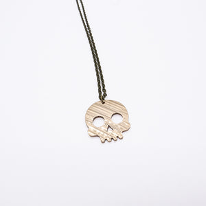Skull - Reclaimed Cymbal Necklace