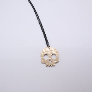Skull - Reclaimed Cymbal Necklace
