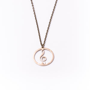 Treble - Reclaimed Cymbal Necklace