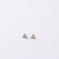 Load image into Gallery viewer, Triangle Stud - Reclaimed Cymbal Earrings