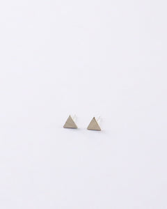 Triangle Stud - Reclaimed Cymbal Earrings