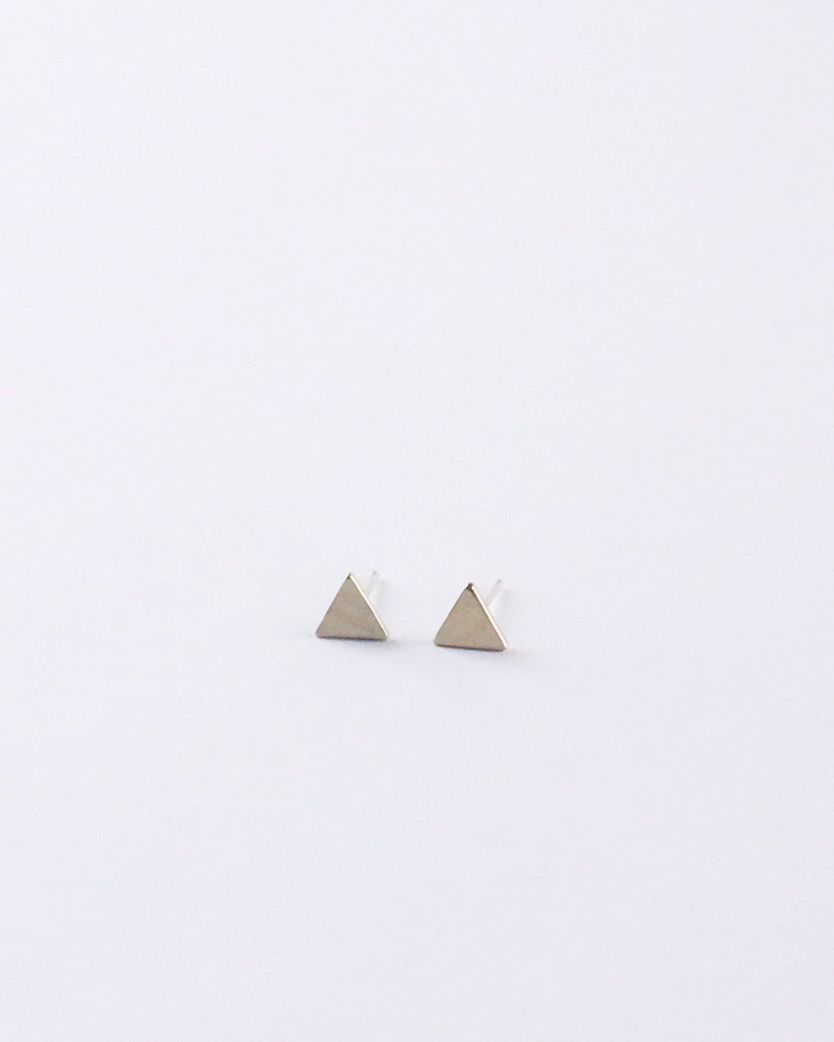 Triangle Stud - Reclaimed Cymbal Earrings