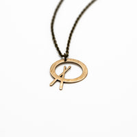 Load image into Gallery viewer, Mini Cross Stick - Reclaimed Cymbal Necklace