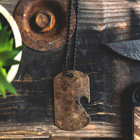 Load image into Gallery viewer, Dogtag Chain  - Reclaimed Cymbal Bottle Opener